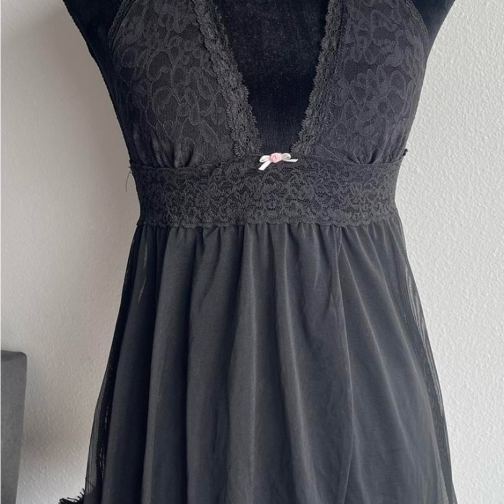 Victoria's Secret Black Lace Chemise